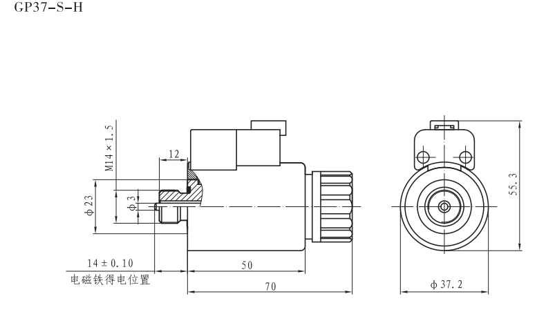 GP37-S-H/GP37-S-H(DIN)螺紋比例閥用電磁鐵