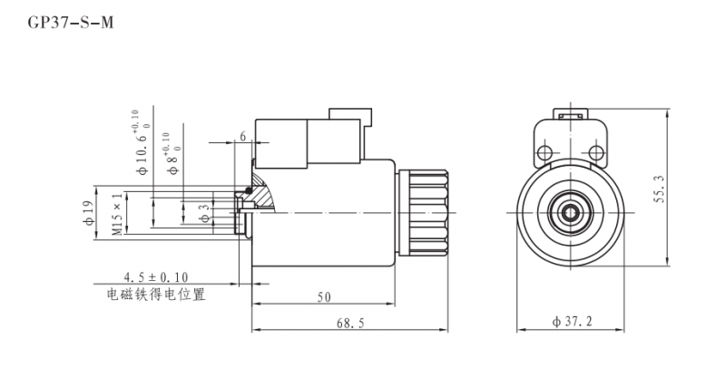 GP37-S-M螺紋比例閥用電磁鐵