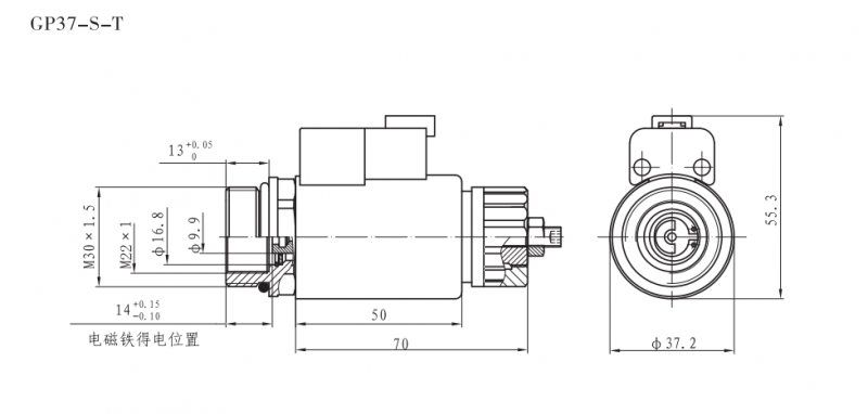 GP37-S-T螺紋比例閥用電磁鐵