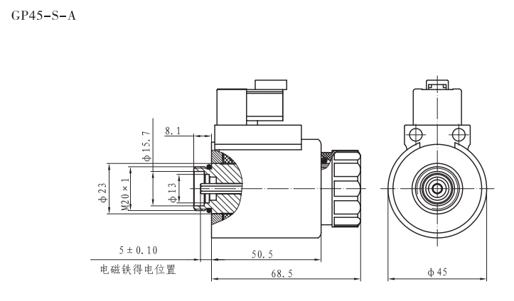 GP45-S-A螺紋比例閥用電磁鐵