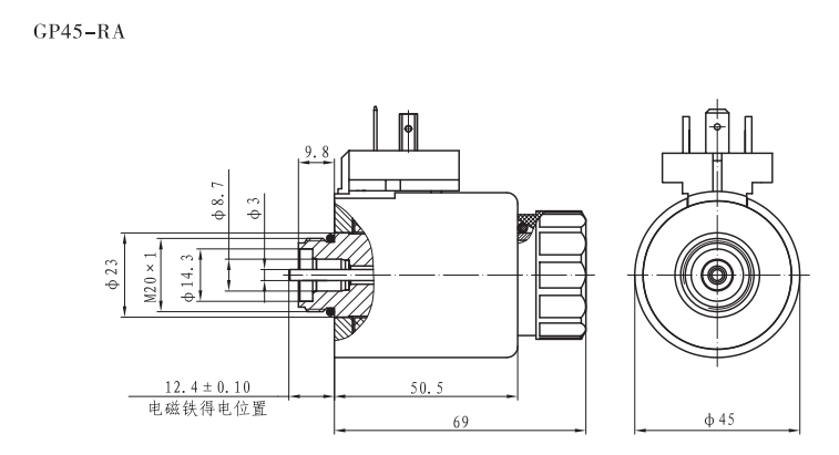 GP45-RA(4WRA閥)螺紋比例閥用電磁鐵