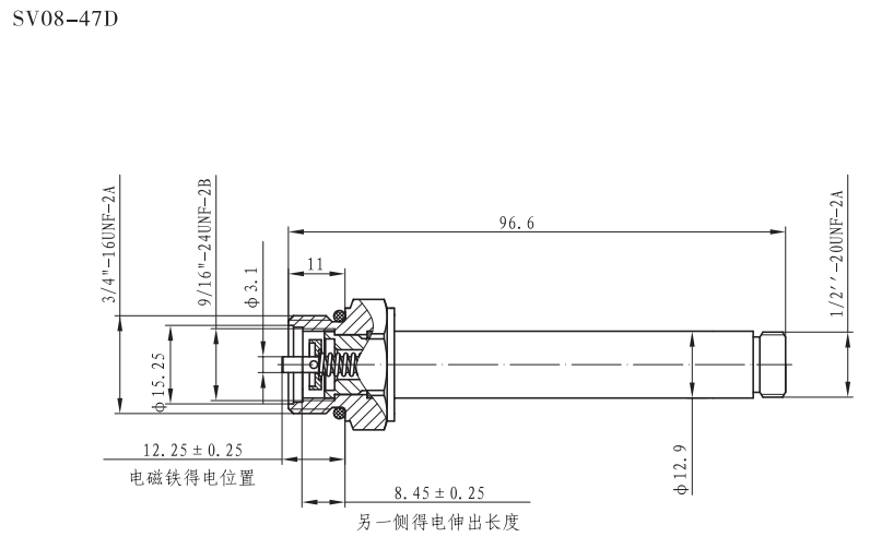 SV08-47D插裝磁管