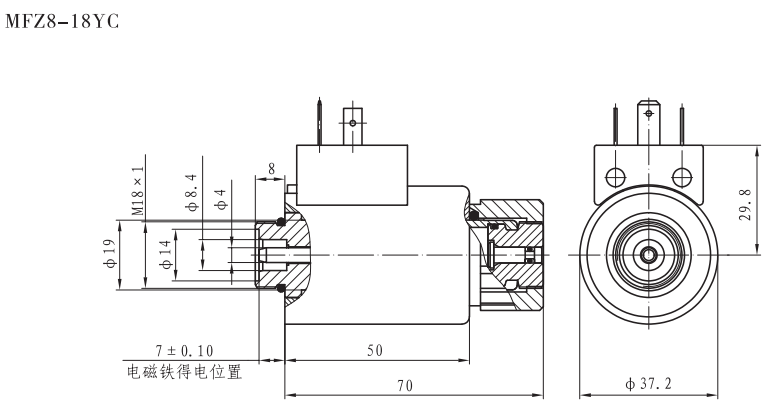 MFZ8-18YC插裝閥用電磁鐵